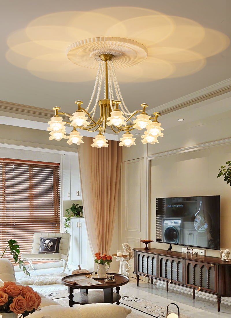 Cotalisra Premium Elegance Rose Glass Chandelier - Letslighting