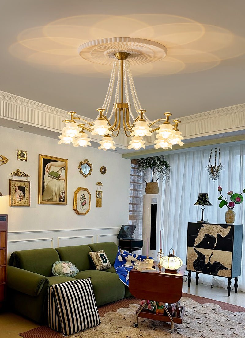 Cotalisra Premium Elegance Rose Glass Chandelier - Letslighting
