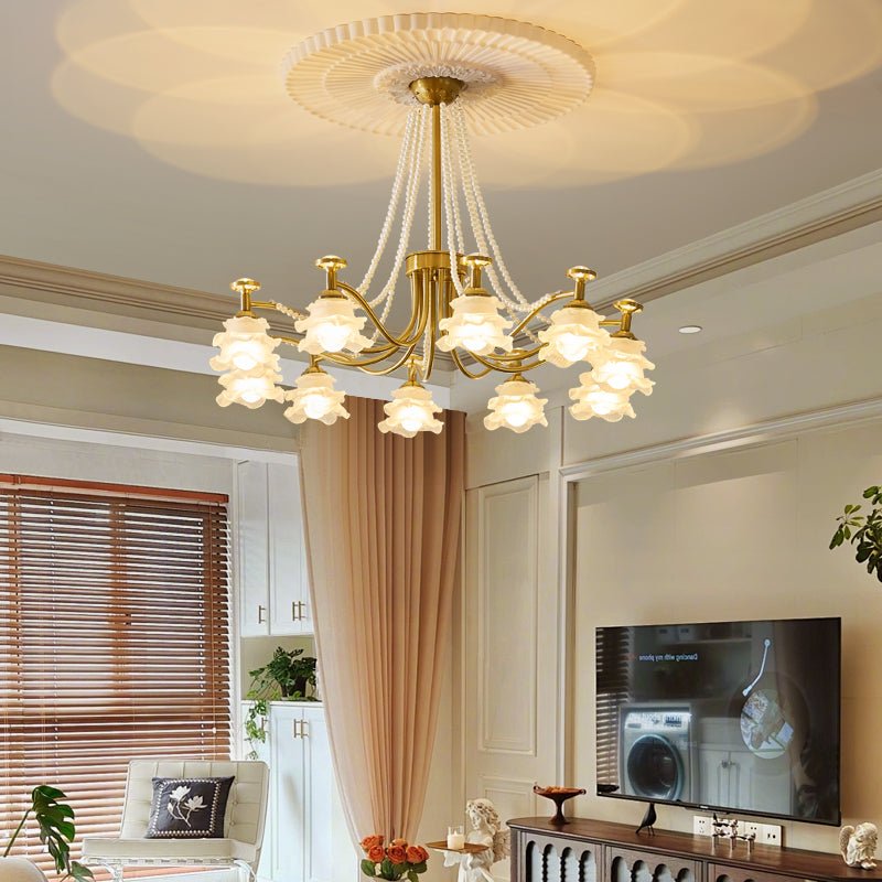 Cotalisra Premium Elegance Rose Glass Chandelier - Letslighting