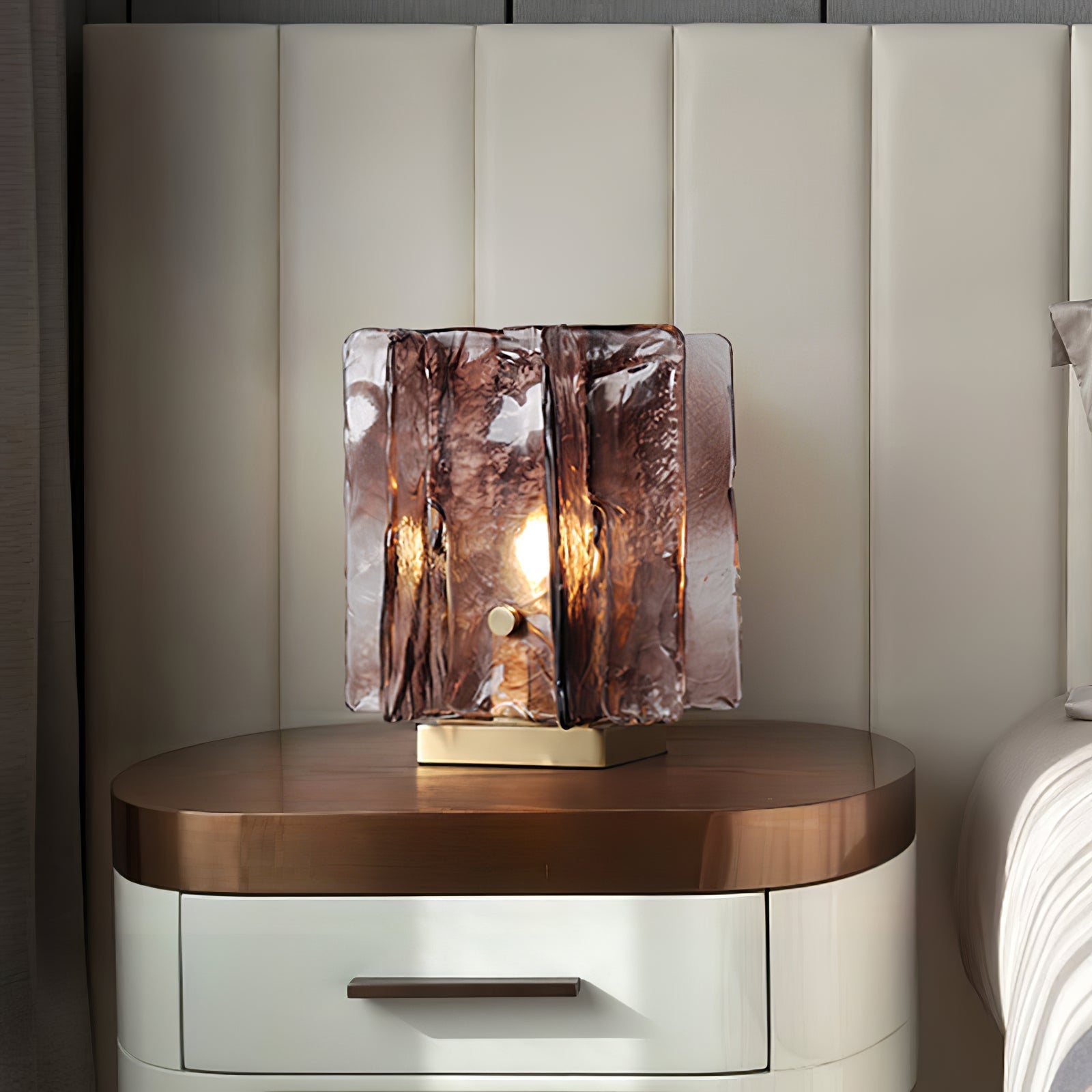 Amber Building Block Table Lamp - Blowlighting