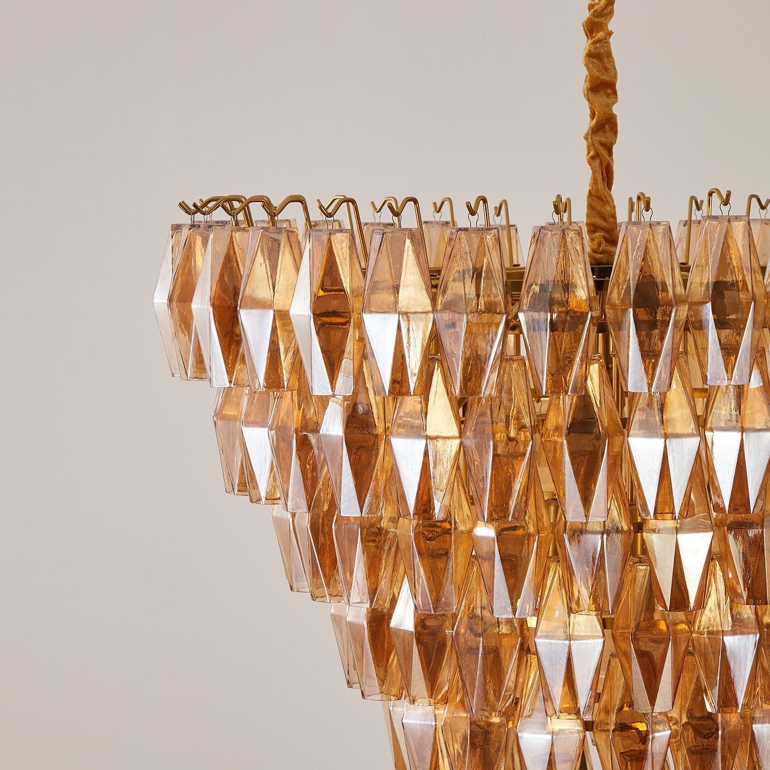 Aurora Chandelier Amber Empire Prism