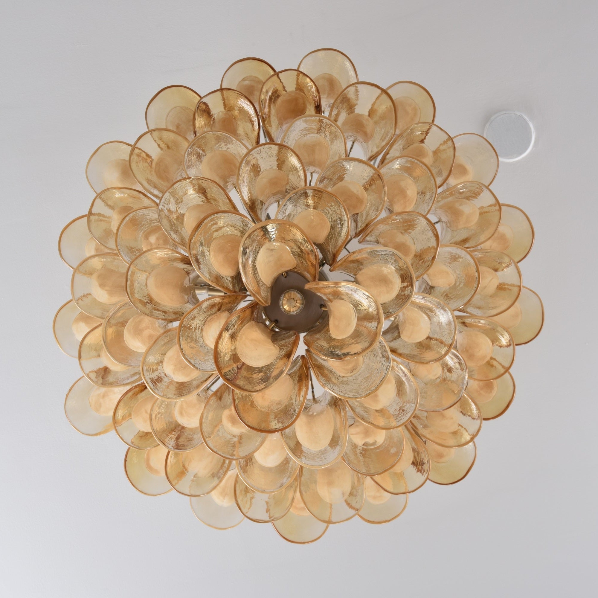 Aurora Ceiling Lamp Amber Petal Glass Layered Vintage - Letslighting