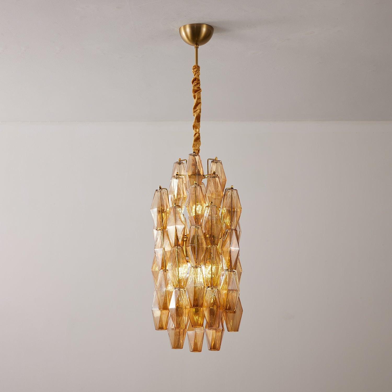 Prism Modern Metal & Glass Chandelier