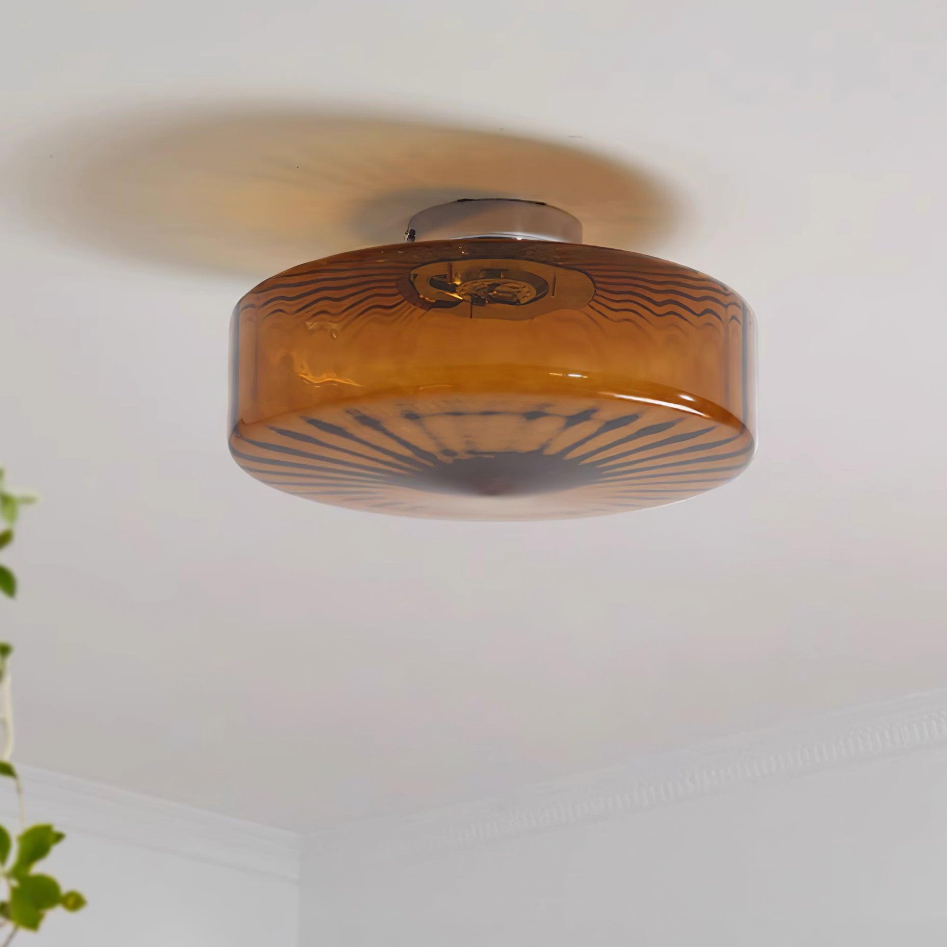 Valentina Amber Glass Ceiling Light - Letslighting