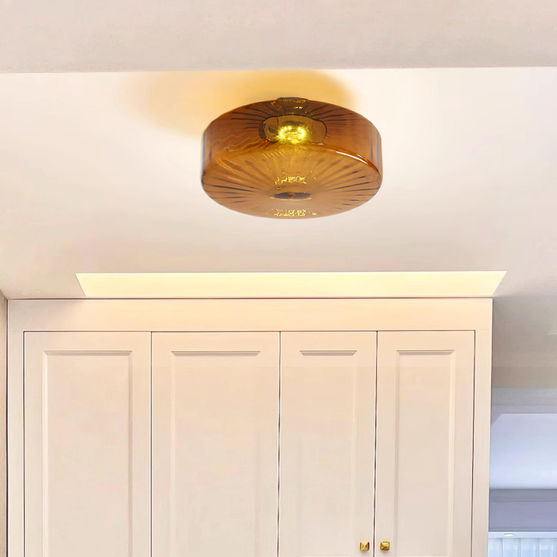 Valentina Amber Glass Ceiling Light - Letslighting