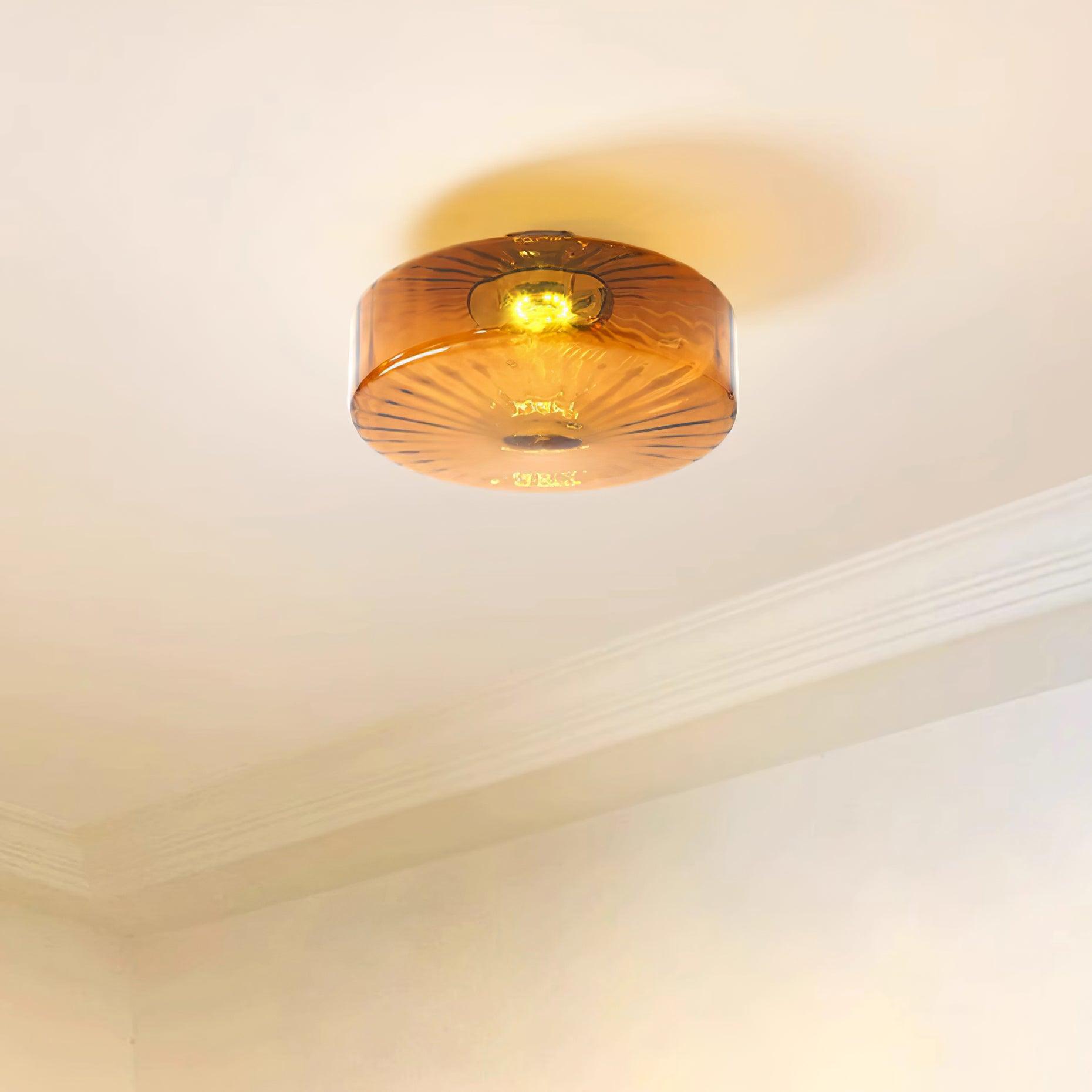 Valentina Amber Glass Ceiling Light - Letslighting
