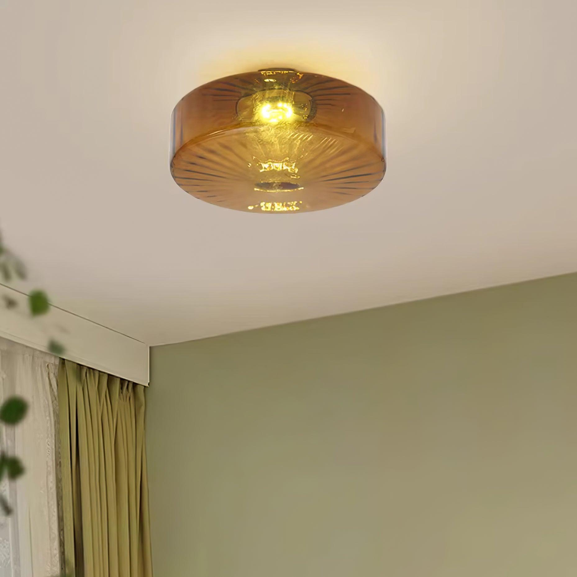 Valentina Amber Glass Ceiling Light - Letslighting