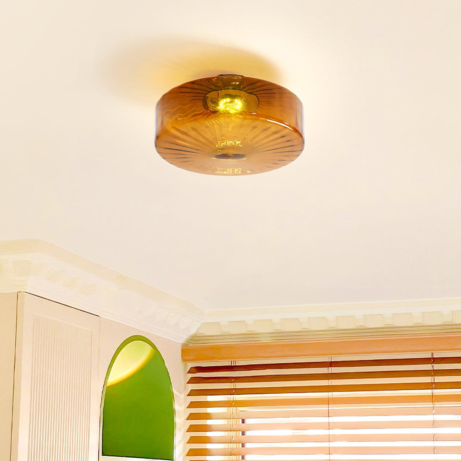 Valentina Amber Glass Ceiling Light - Letslighting
