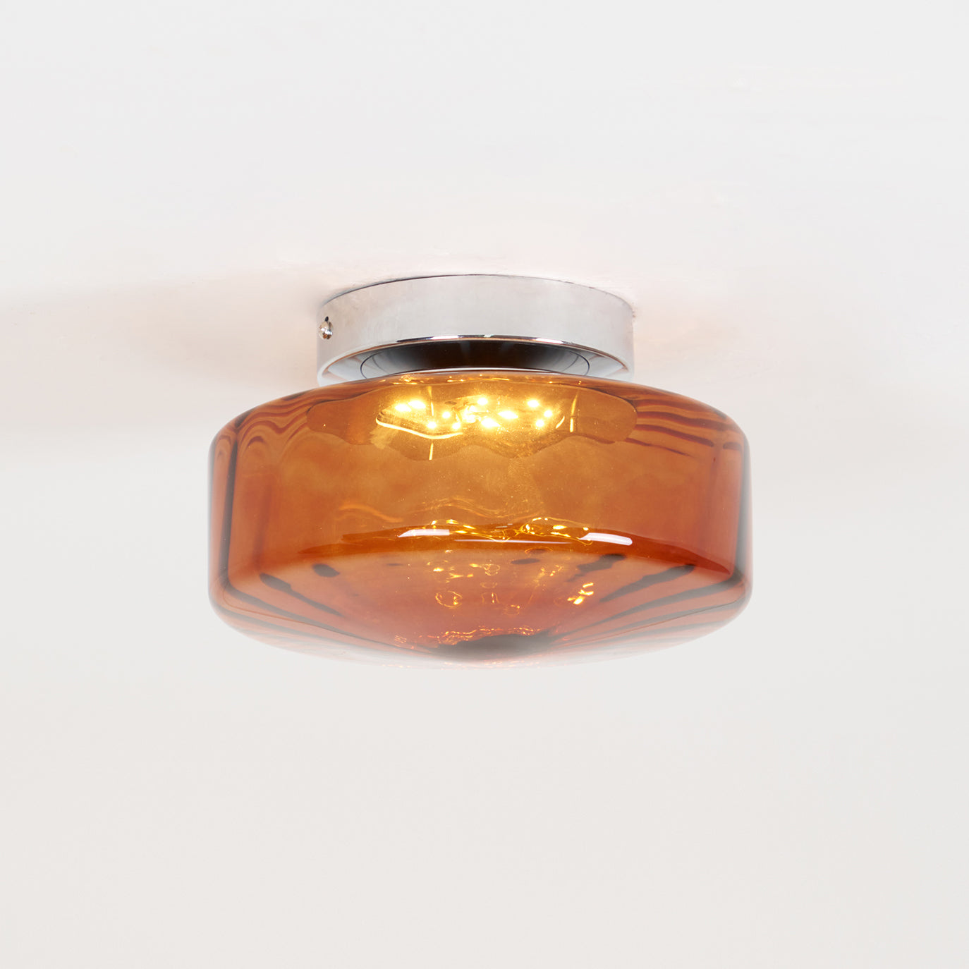 Valentina Amber Glass Ceiling Light - Letslighting