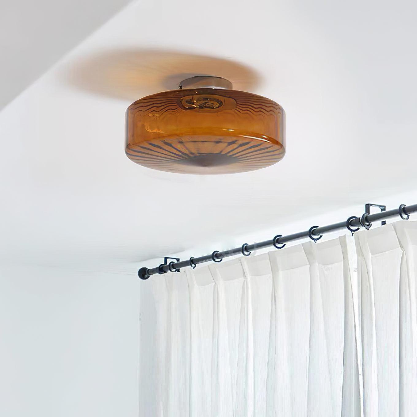 Valentina Amber Glass Ceiling Light - Letslighting