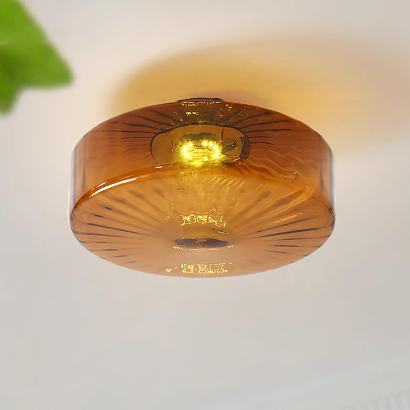 Valentina Amber Glass Ceiling Light - Letslighting