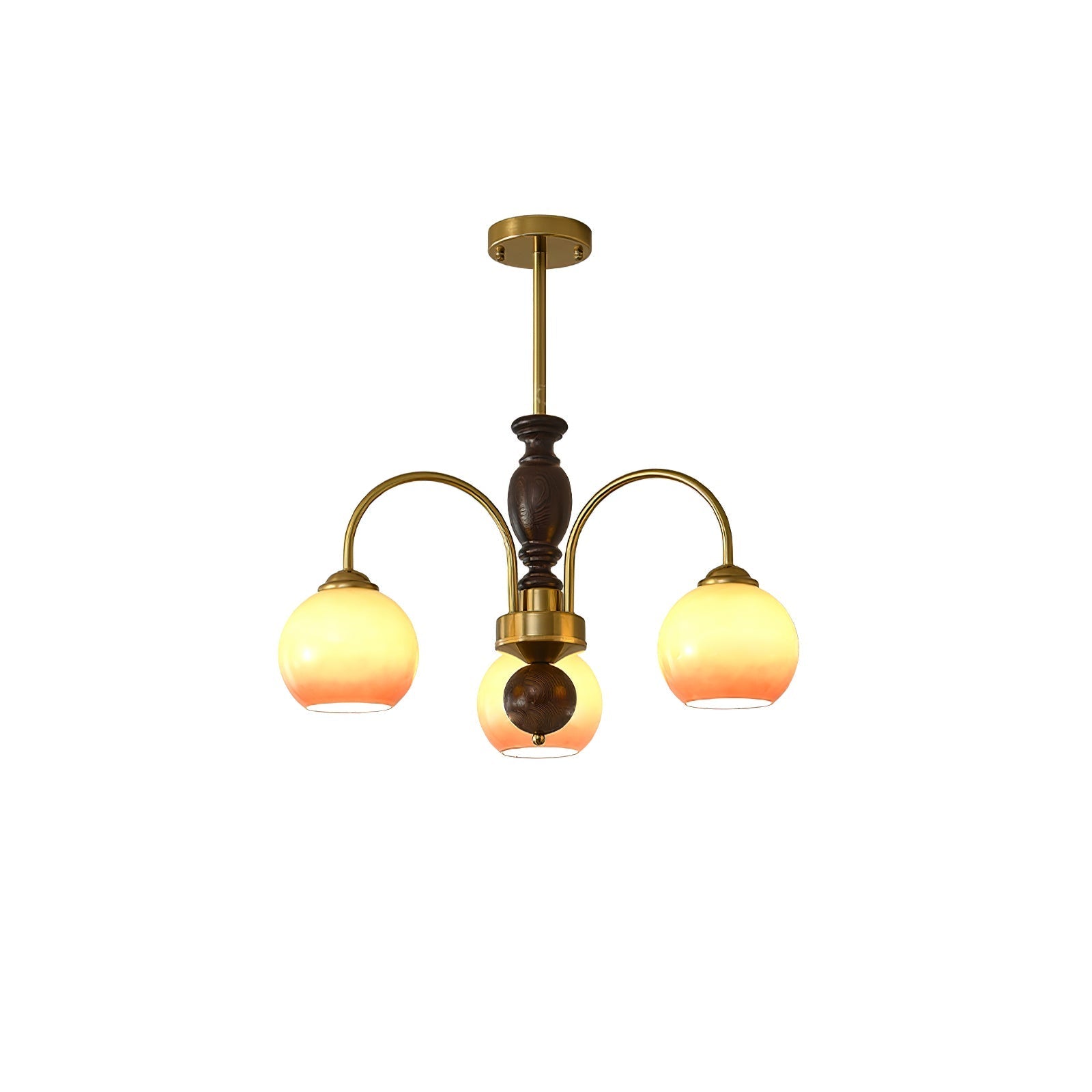 Aurora Chandelier Amberly Arch Curved Arms - Letslighting