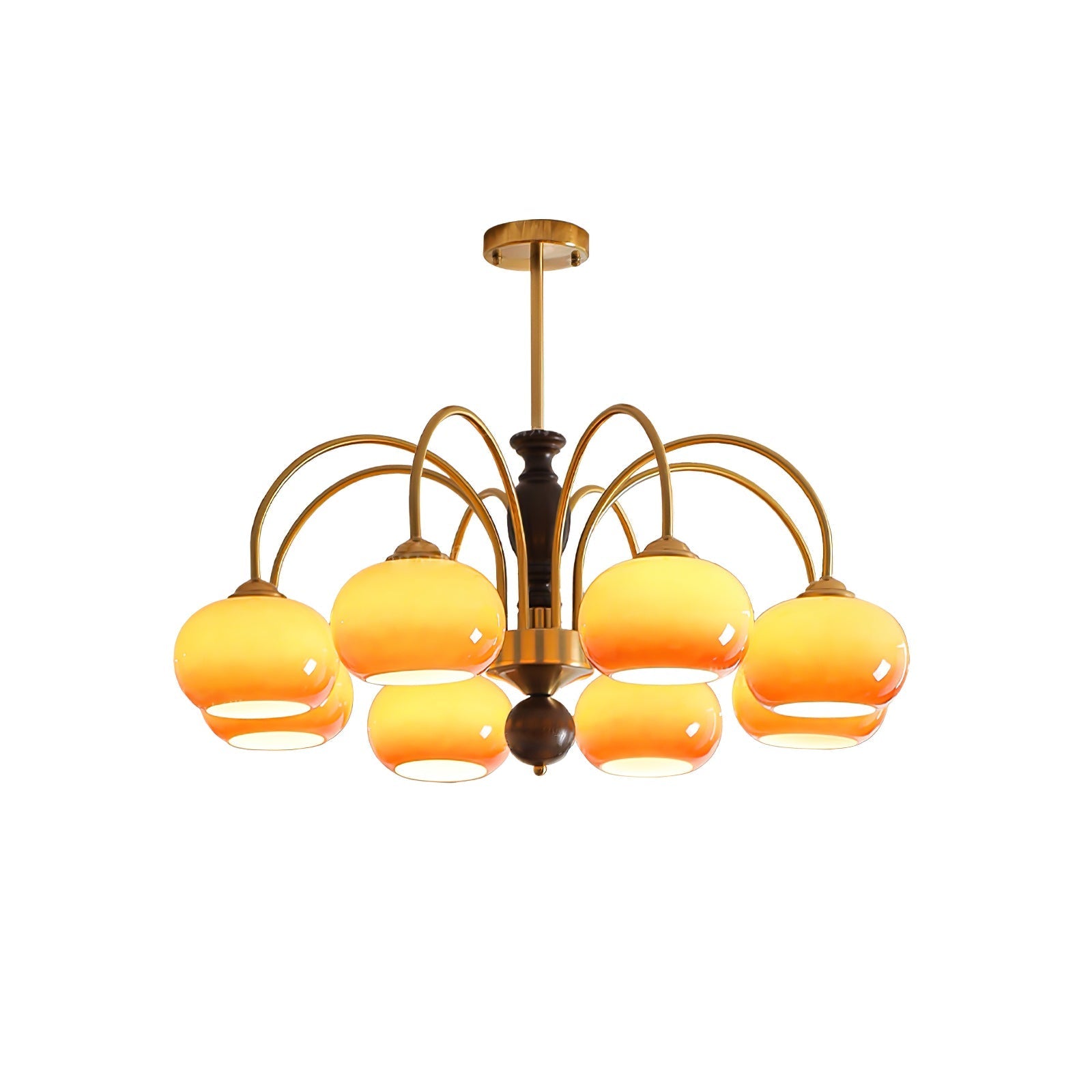 Aurora Chandelier Amberly Arch Curved Arms - Letslighting
