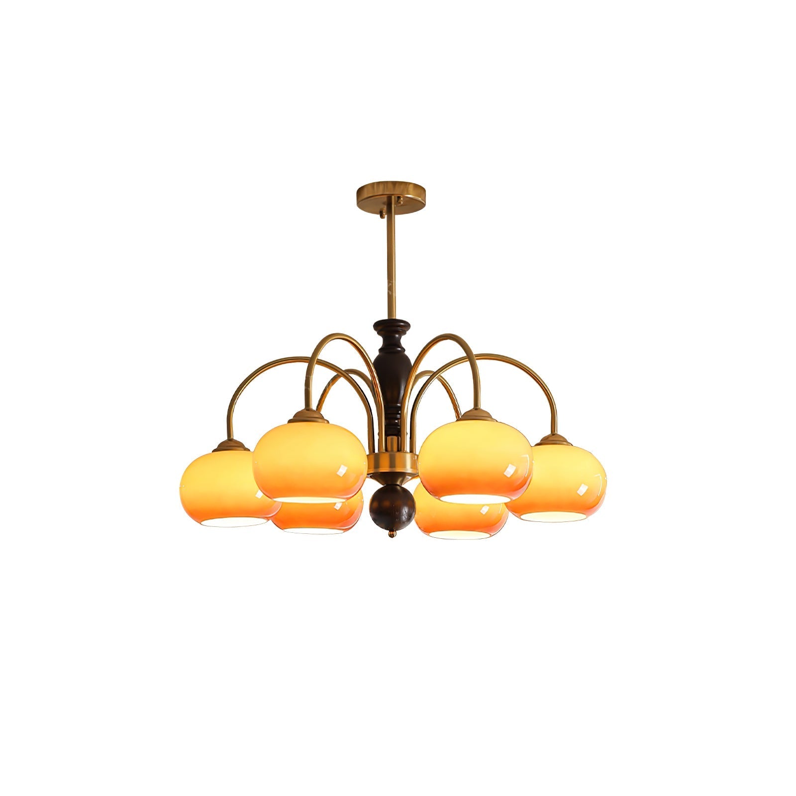 Aurora Chandelier Amberly Arch Curved Arms - Letslighting