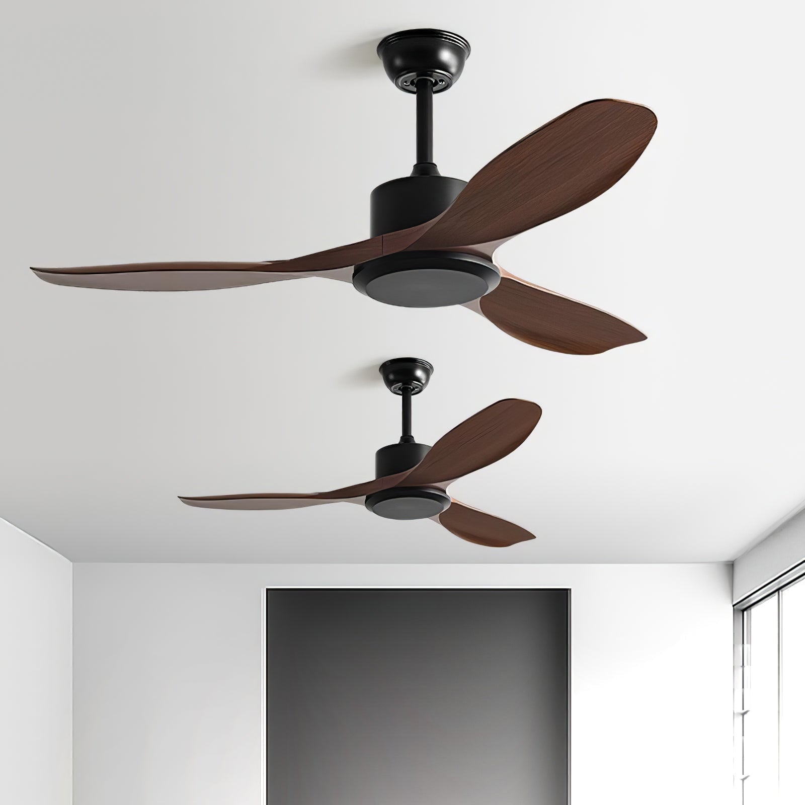 Nielse Vintage Ceiling Fan Without Light Wood Color Livingroom - Letslighting