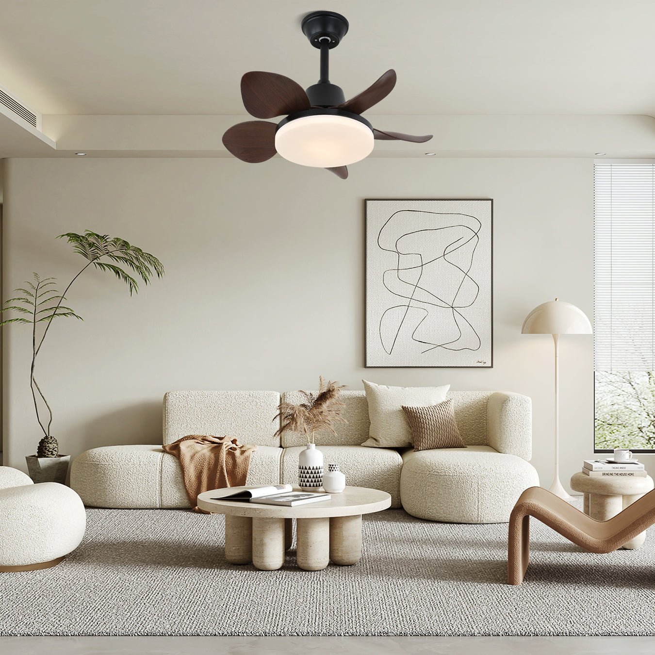 Veyra Modern Wood Ceiling Fan Light - Letslighting