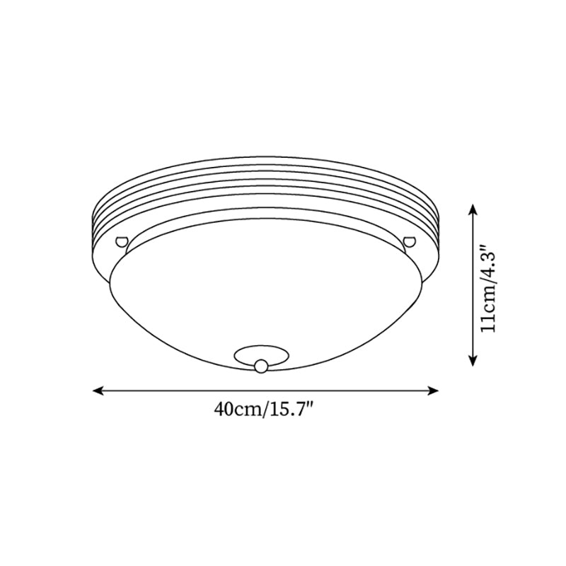 Povio Metal & Glass Flush Mount Ceiling Light - Letslighting