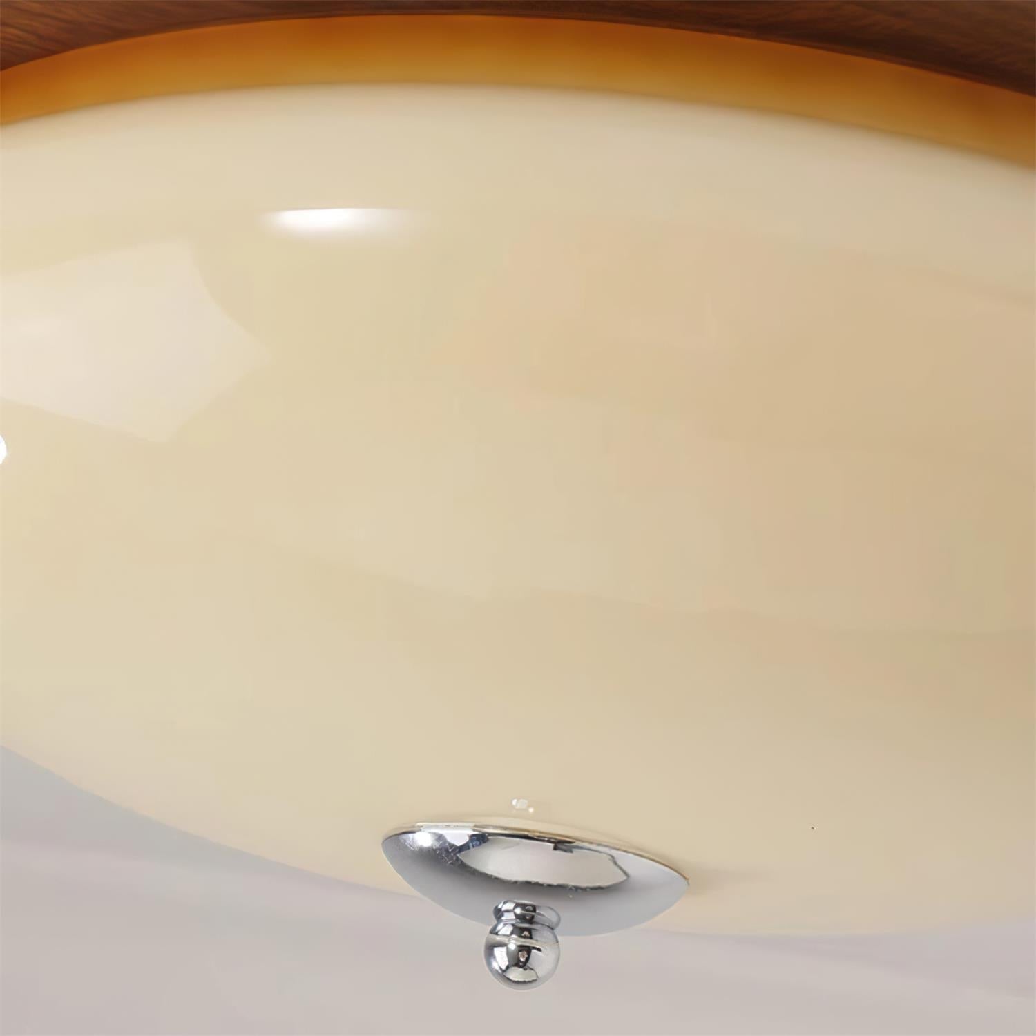Povio Metal & Glass Flush Mount Ceiling Light - Letslighting