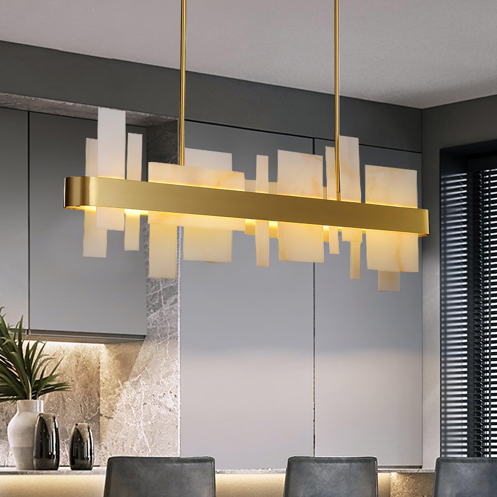 Lustra Chandelier Copper Acrylic Dining - Letslighting