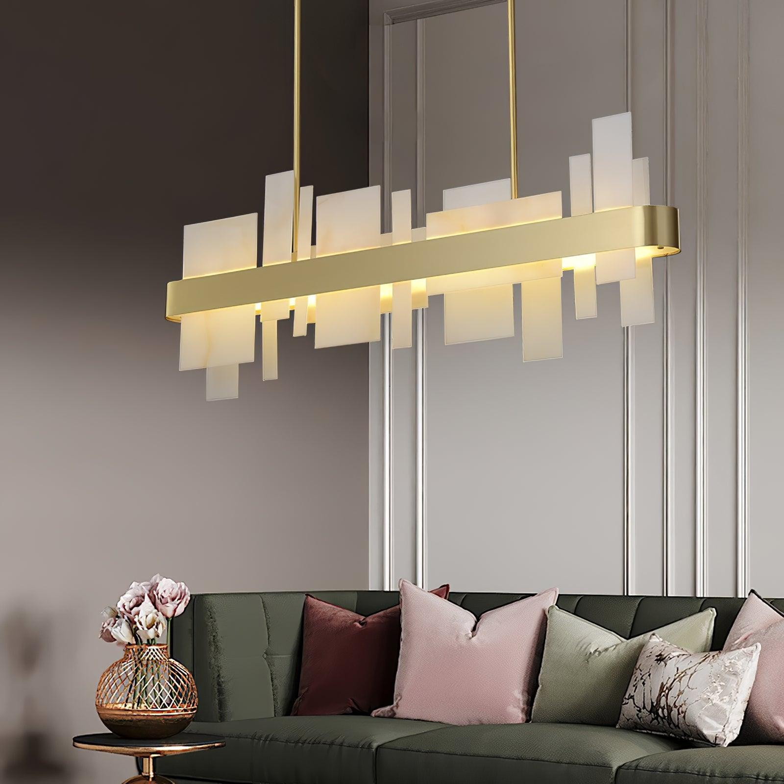Lustra Chandelier Copper Acrylic Dining - Letslighting