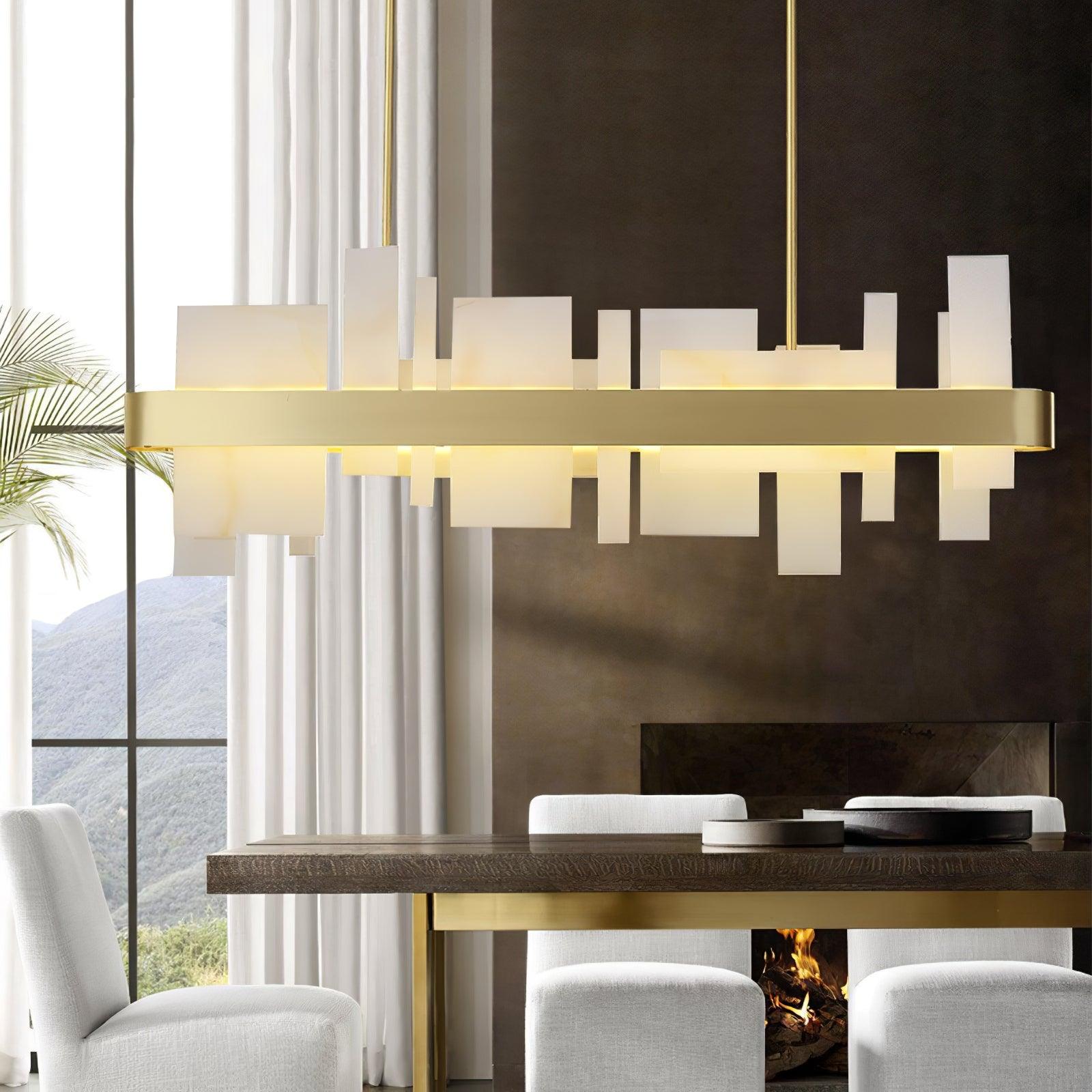 Lustra Chandelier Copper Acrylic Dining - Letslighting