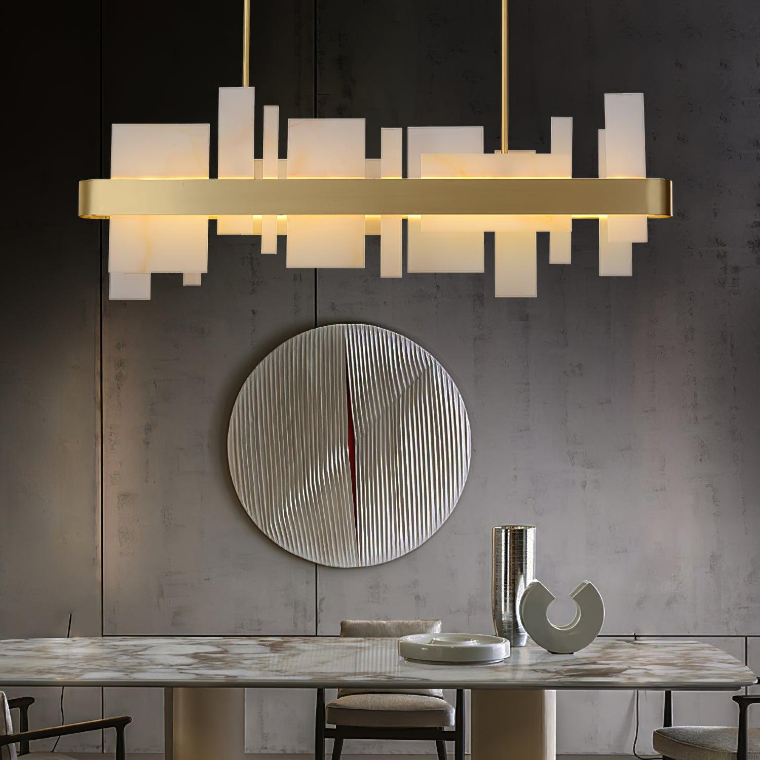 Lustra Chandelier Copper Acrylic Dining - Letslighting