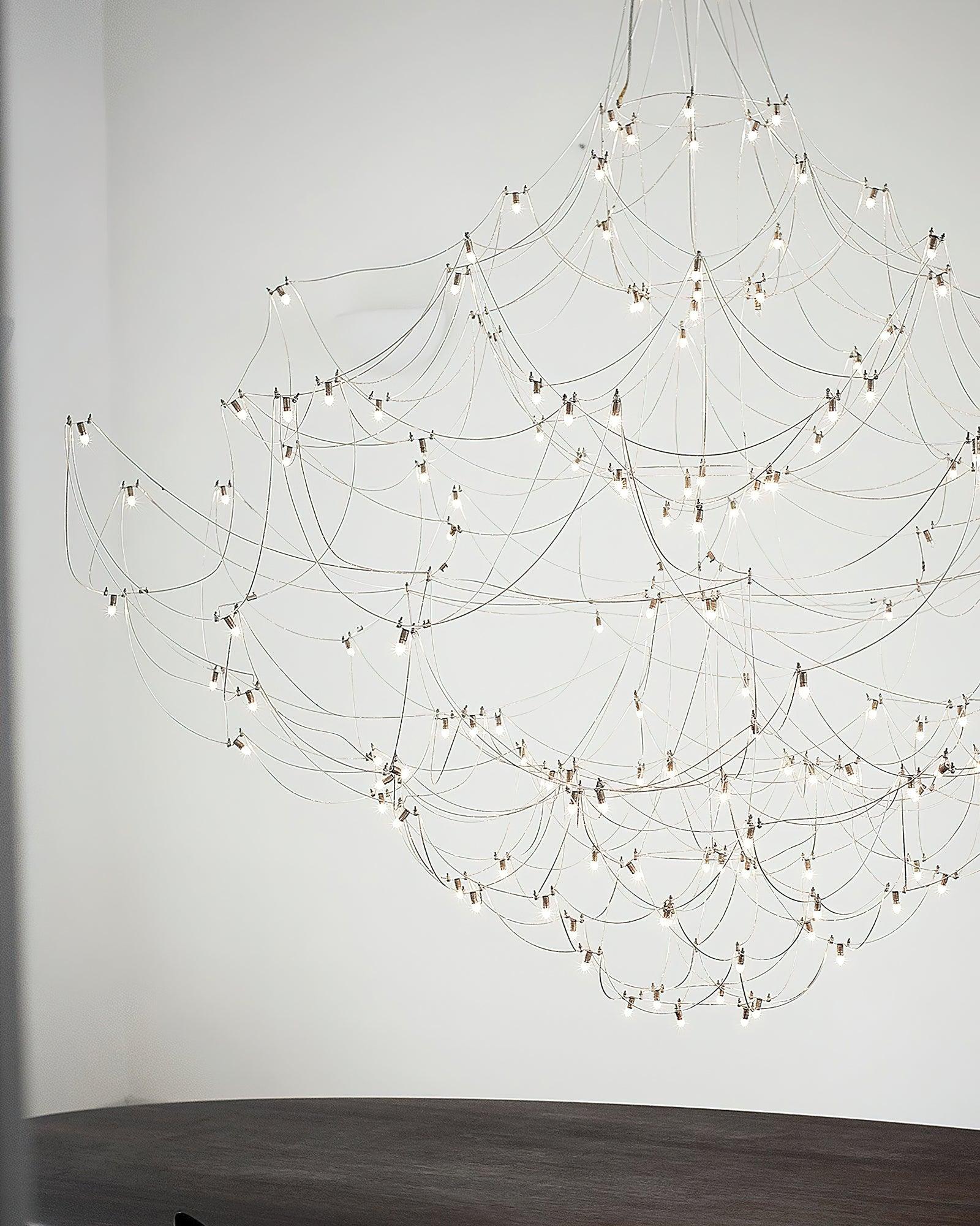 Lustra Chandelier Stainless Steel Wire Firefly - Letslighting