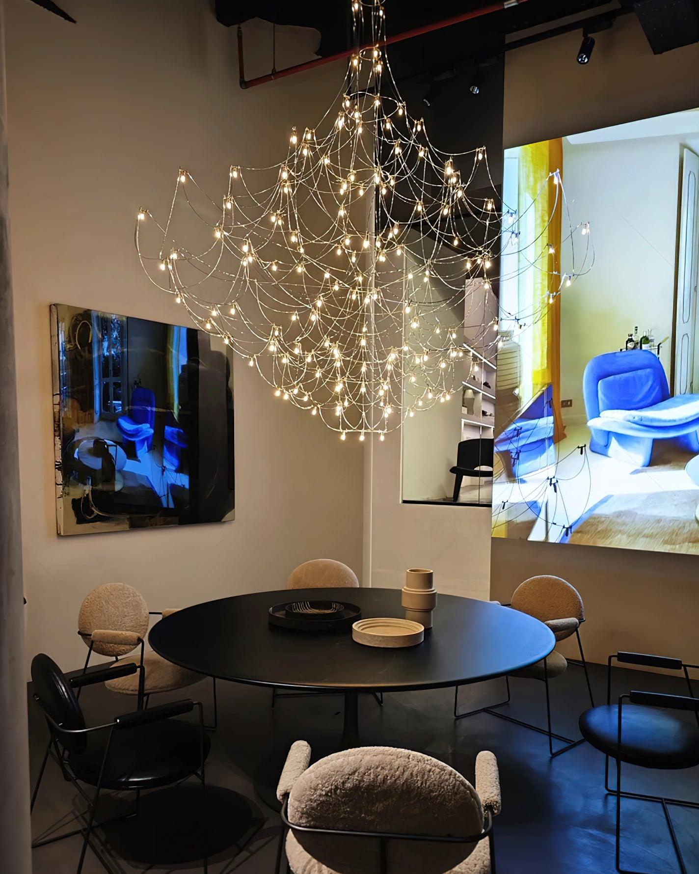 Lustra Chandelier Stainless Steel Wire Firefly - Letslighting