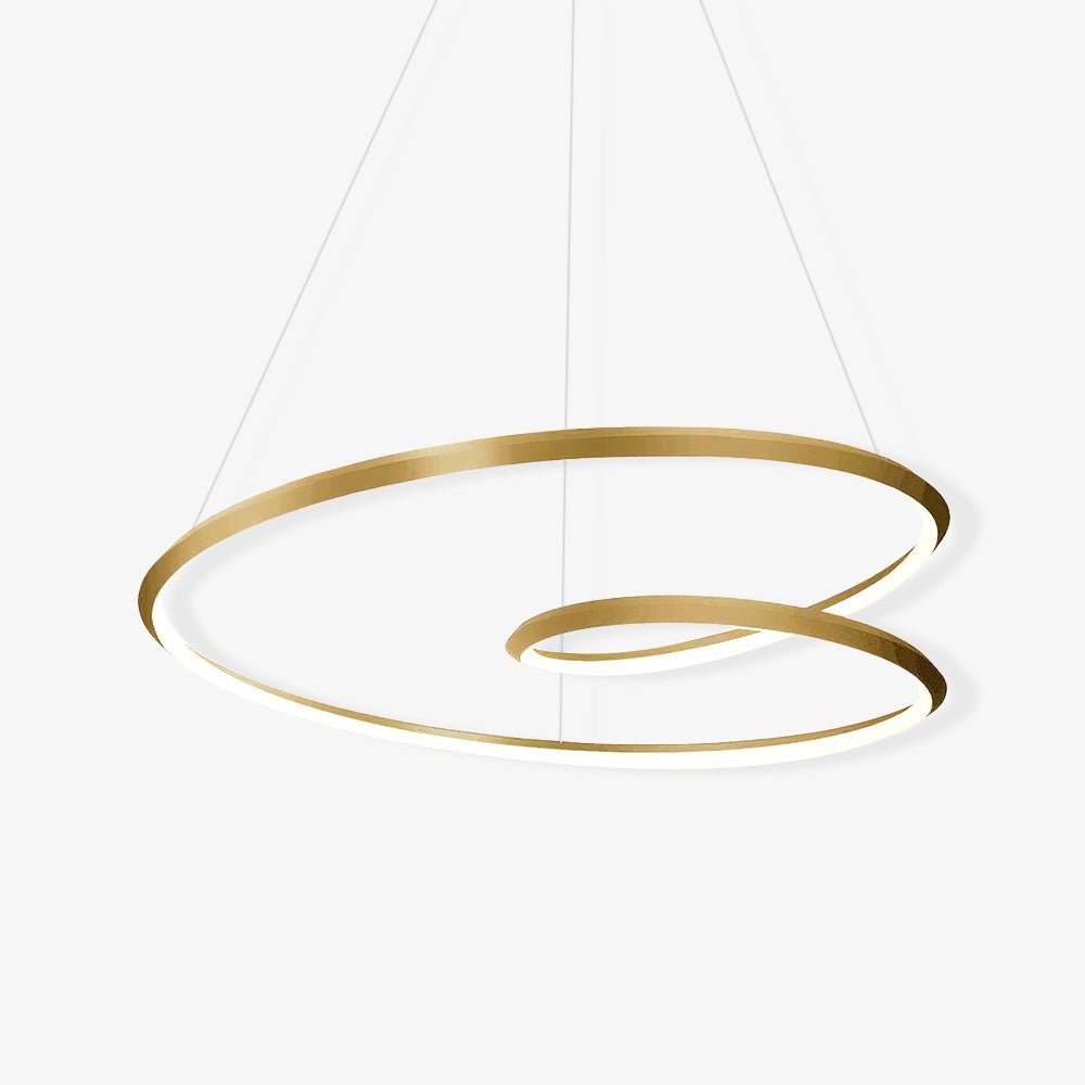 Lustra Chandelier Gold Aluminum Opal Glass - Letslighting