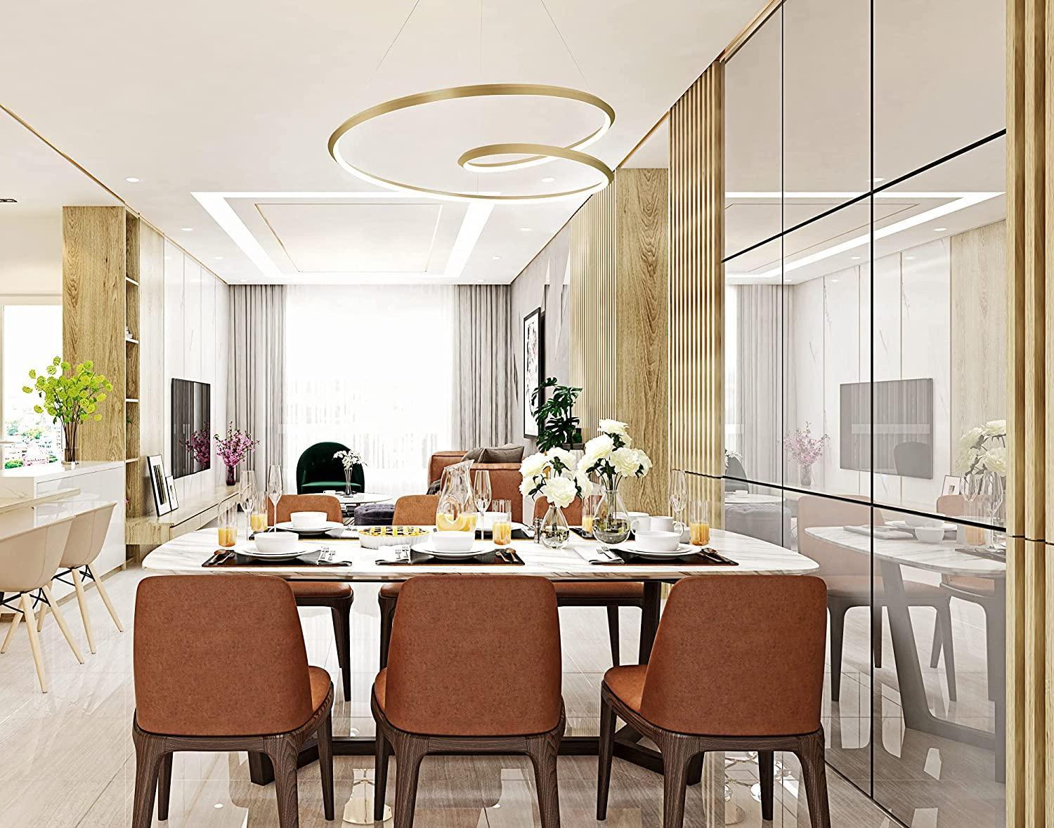 Lustra Chandelier Gold Aluminum Opal Glass - Letslighting