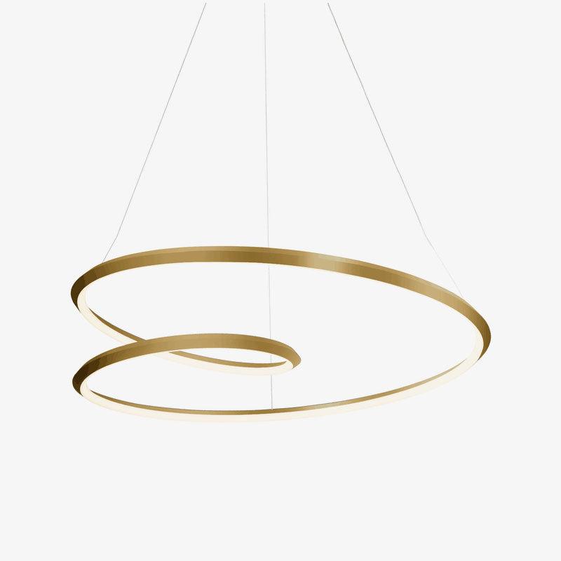 Lustra Chandelier Gold Aluminum Opal Glass - Letslighting