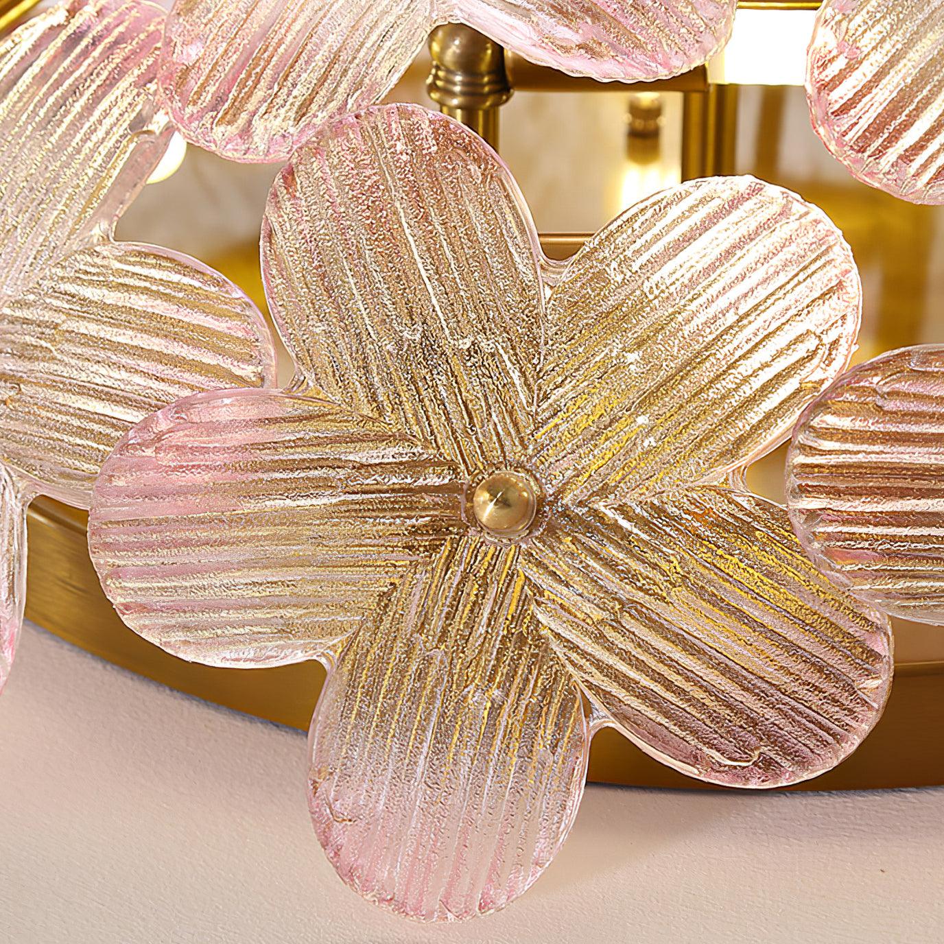 Anan Ceiling Lamp Glass Petal Wreath Romantic - Letslighting