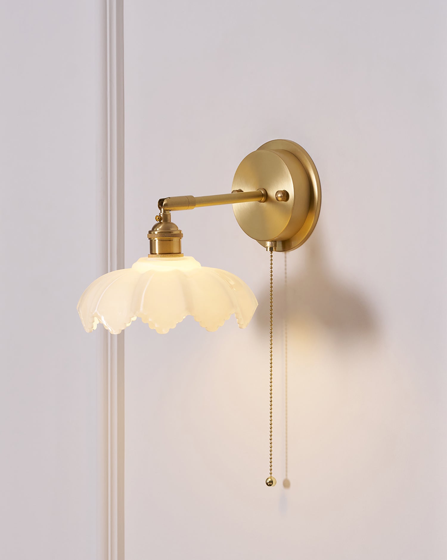 Lotus Nordic Art Rotatable Glass Wall Lamp - Letslighting