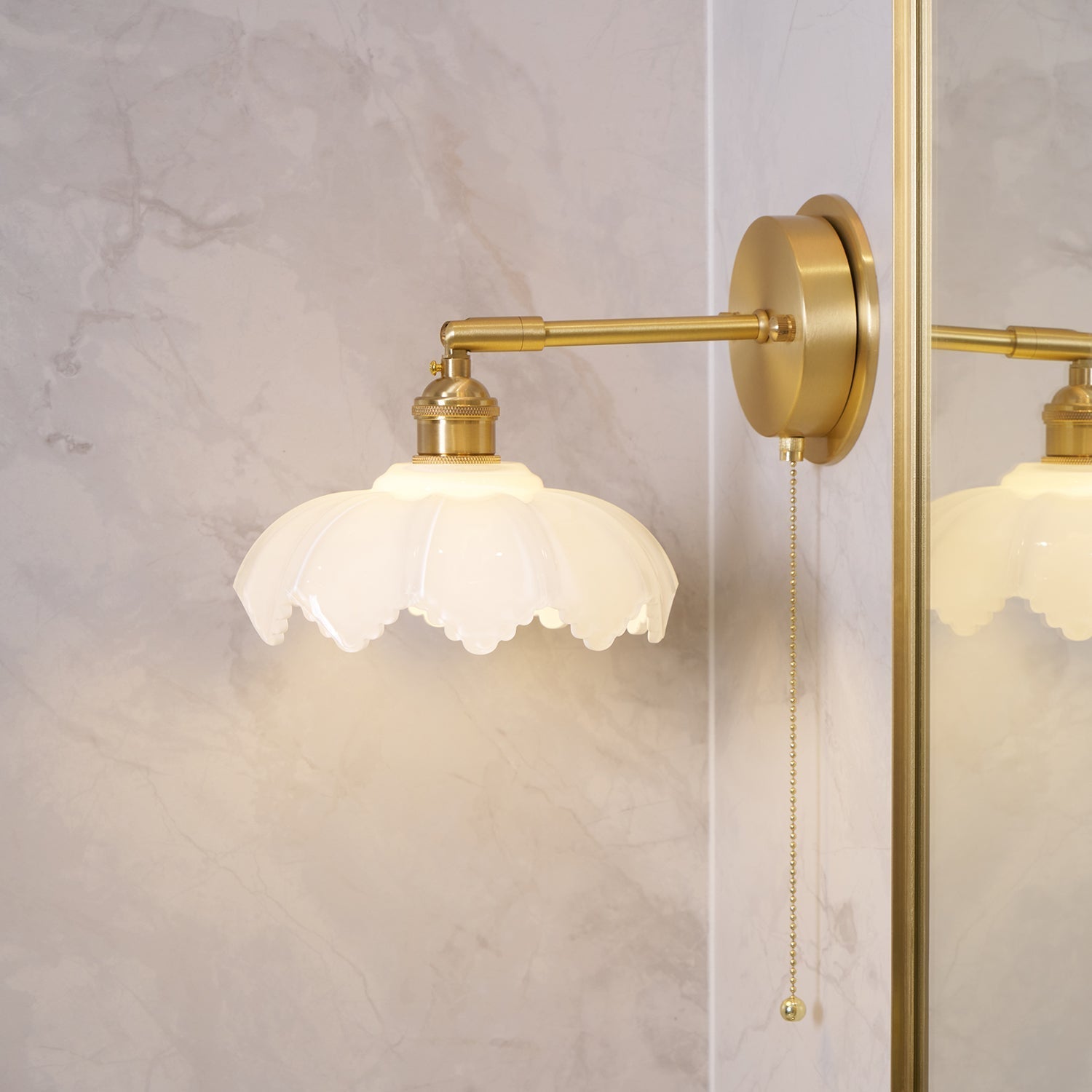 Lotus Nordic Art Rotatable Glass Wall Lamp - Letslighting