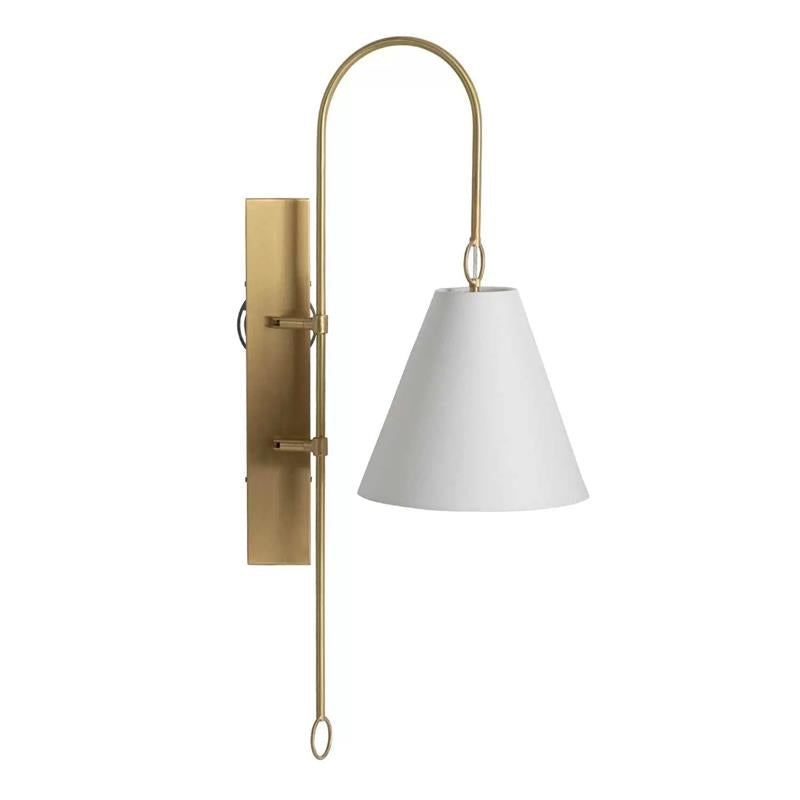 Andromeda Modern Premium Brass Fabric Wall Lamp - Letslighting
