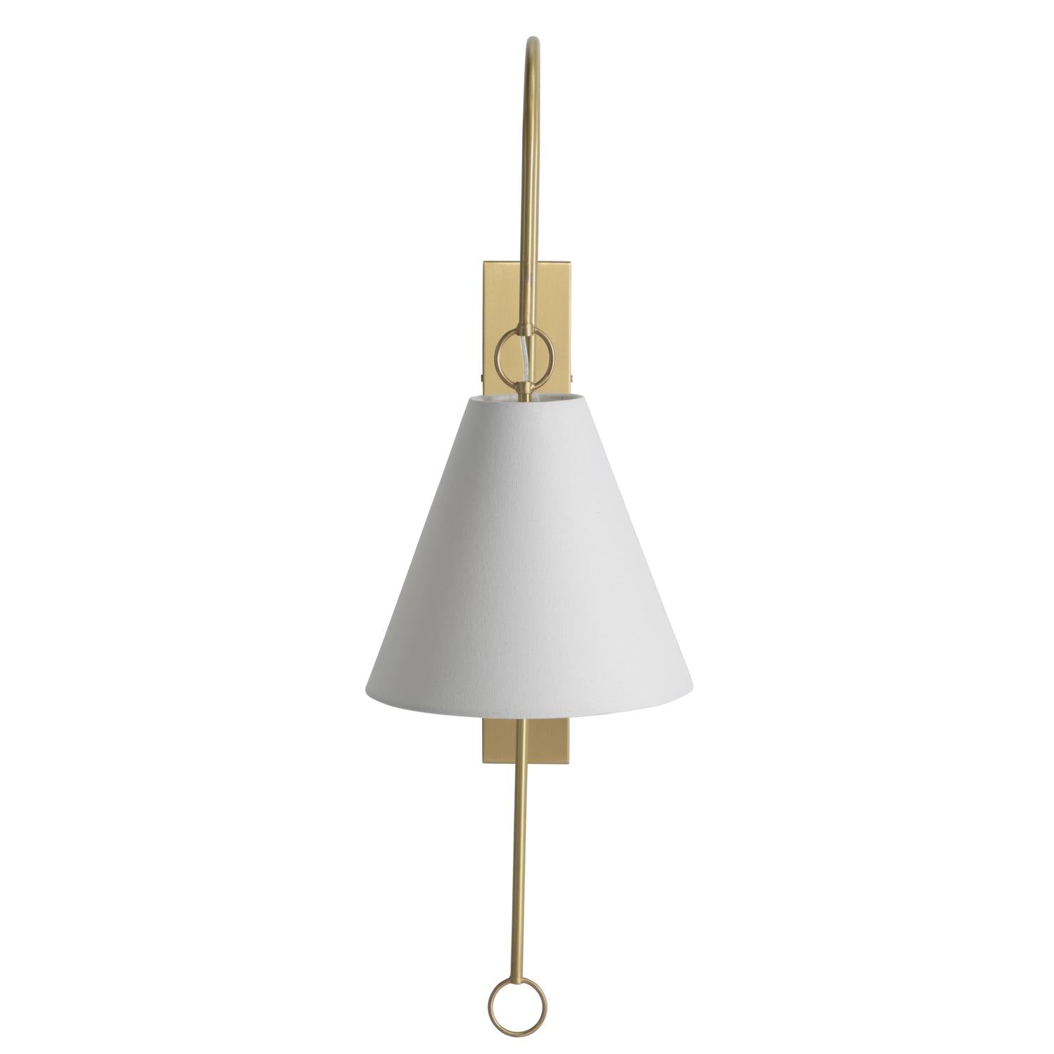 Andromeda Modern Premium Brass Fabric Wall Lamp - Letslighting