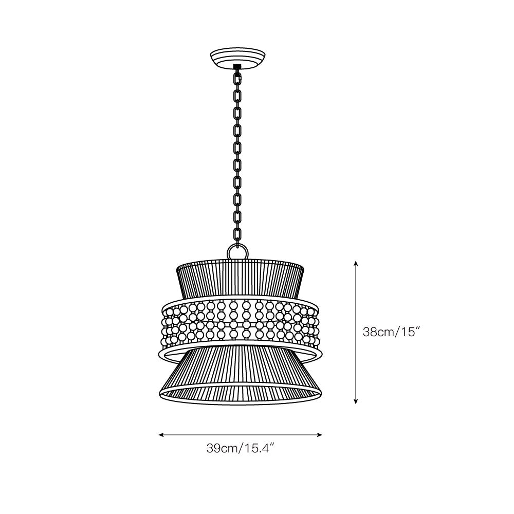 Kvennuvyi Natural Drum Brown Pendant Light - Letslighting