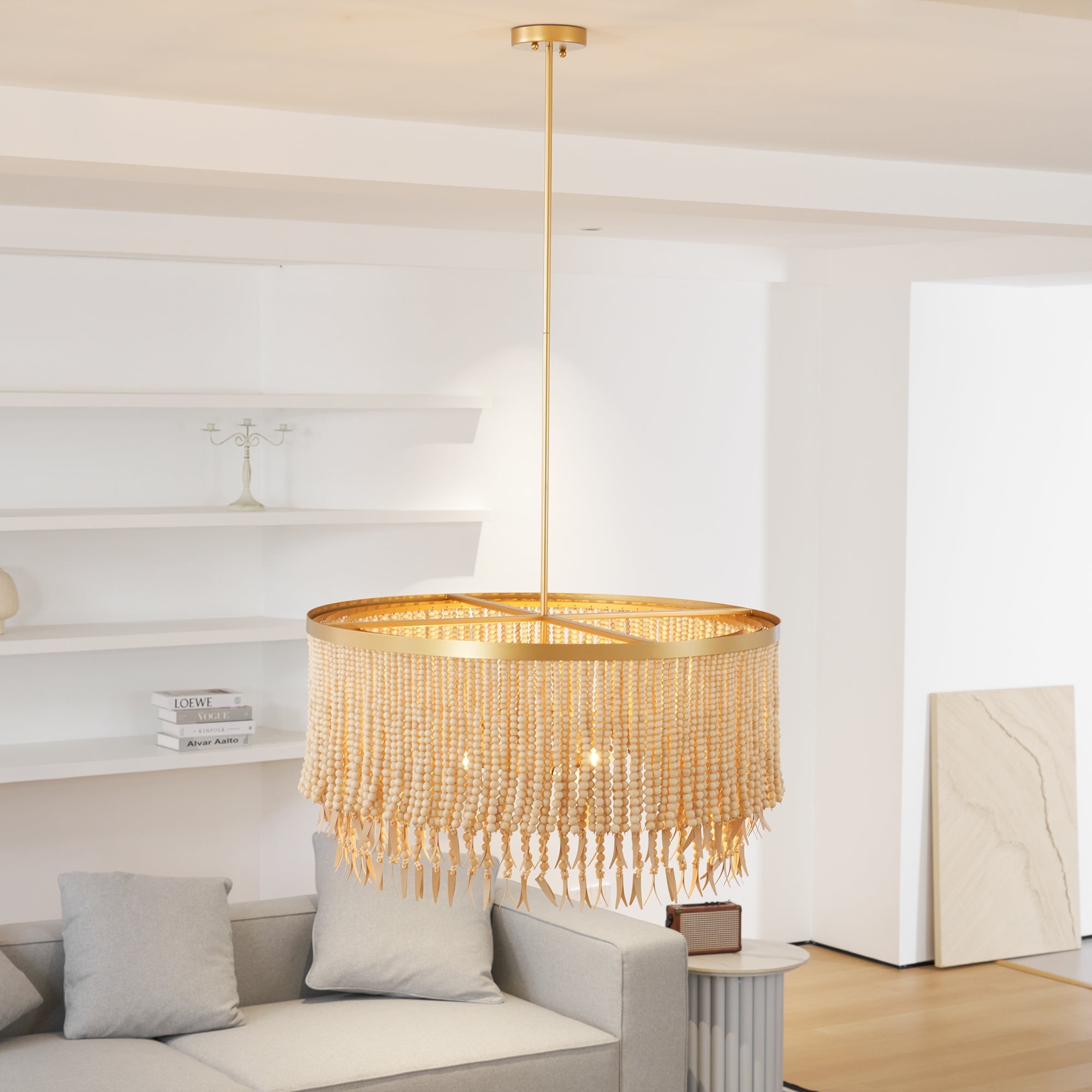 Silva Chandelier Wood and Coconut beads