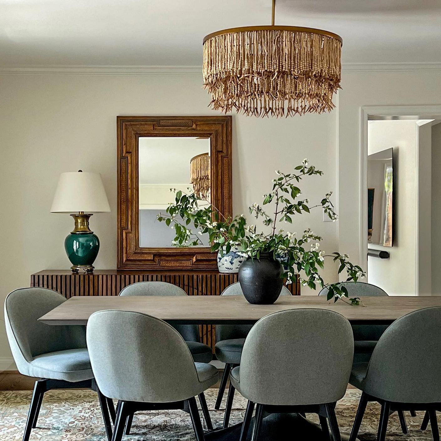 Silva Chandelier Wood and Coconut beads