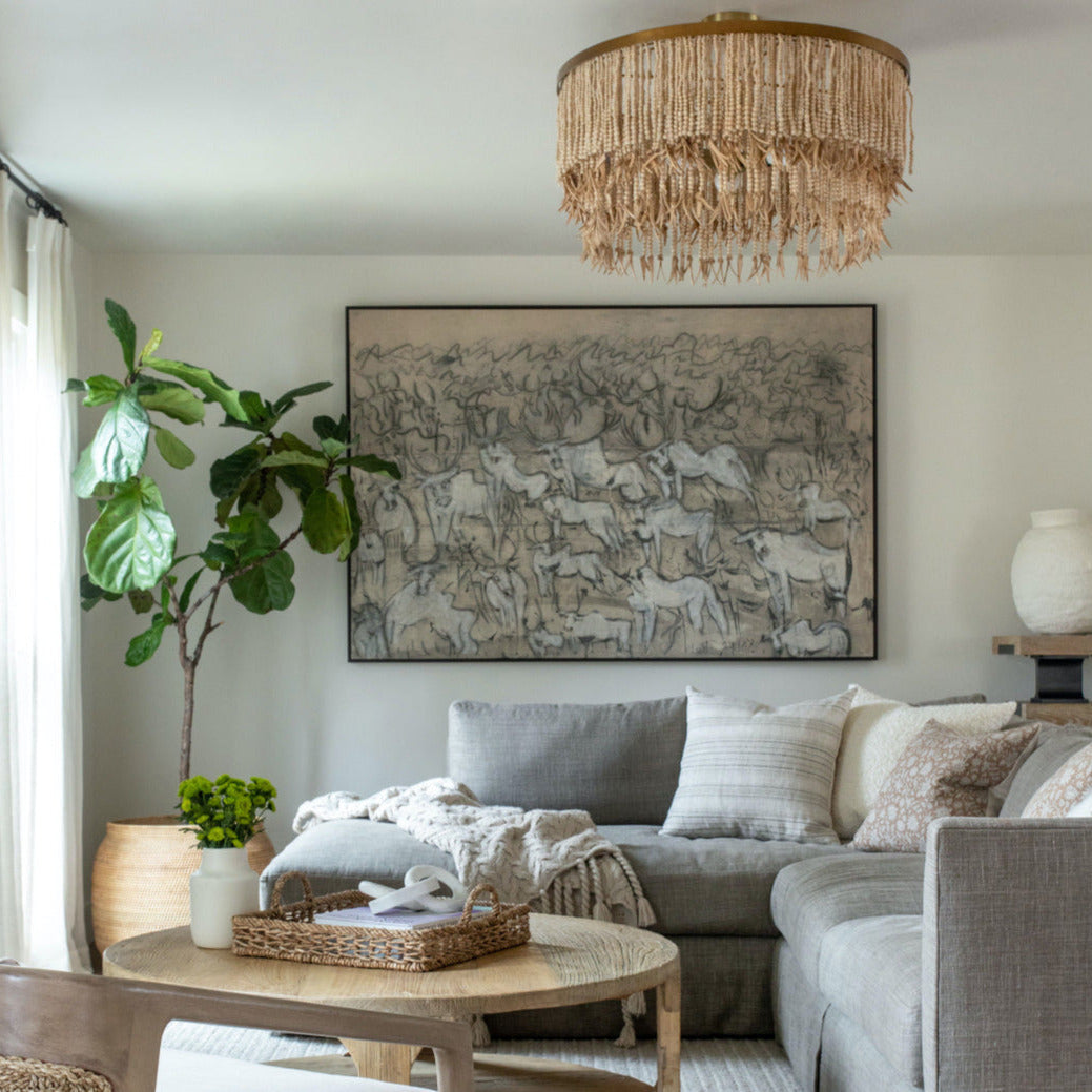 Silva Chandelier Wood and Coconut beads