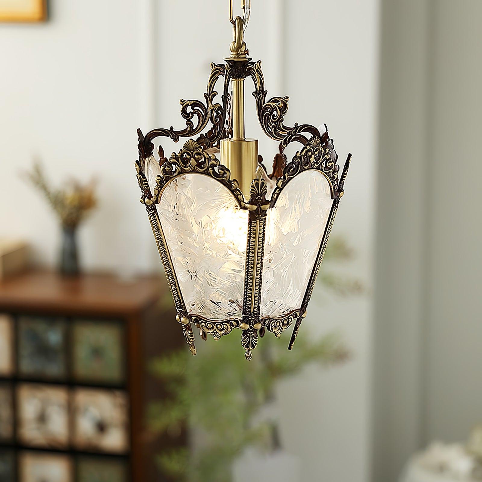 Lustra Pendant Lamp Brass Empire Antique Elegant - Letslighting