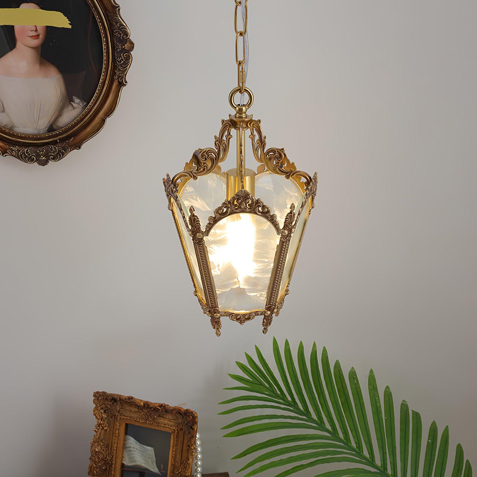 Lustra Pendant Lamp Brass Empire Antique Elegant - Letslighting