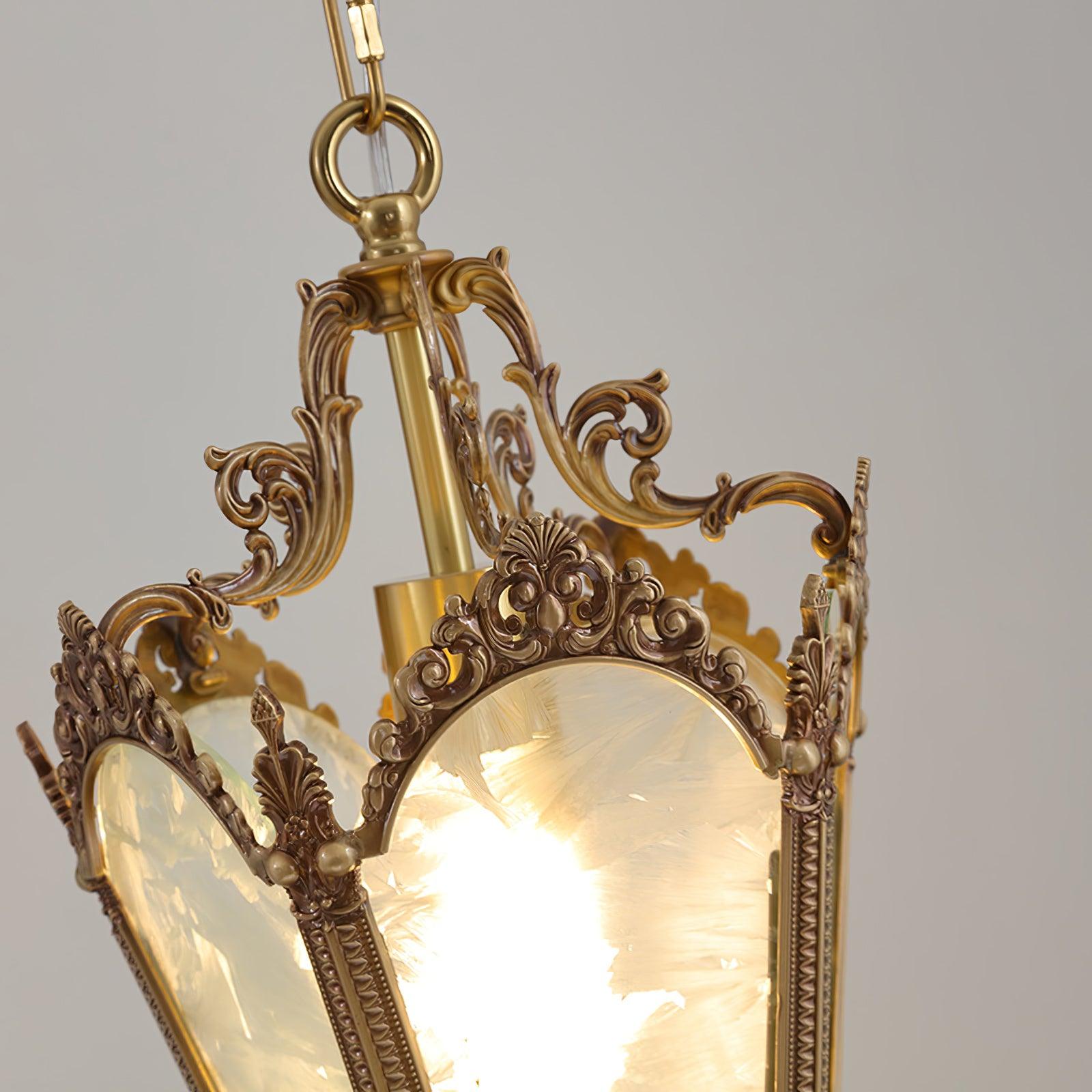 Lustra Pendant Lamp Brass Empire Antique Elegant - Letslighting