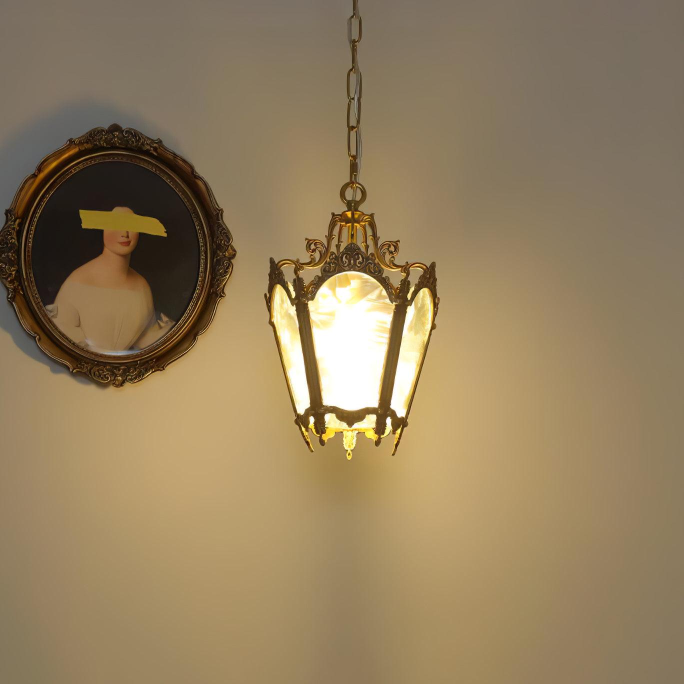 Lustra Pendant Lamp Brass Empire Antique Elegant - Letslighting