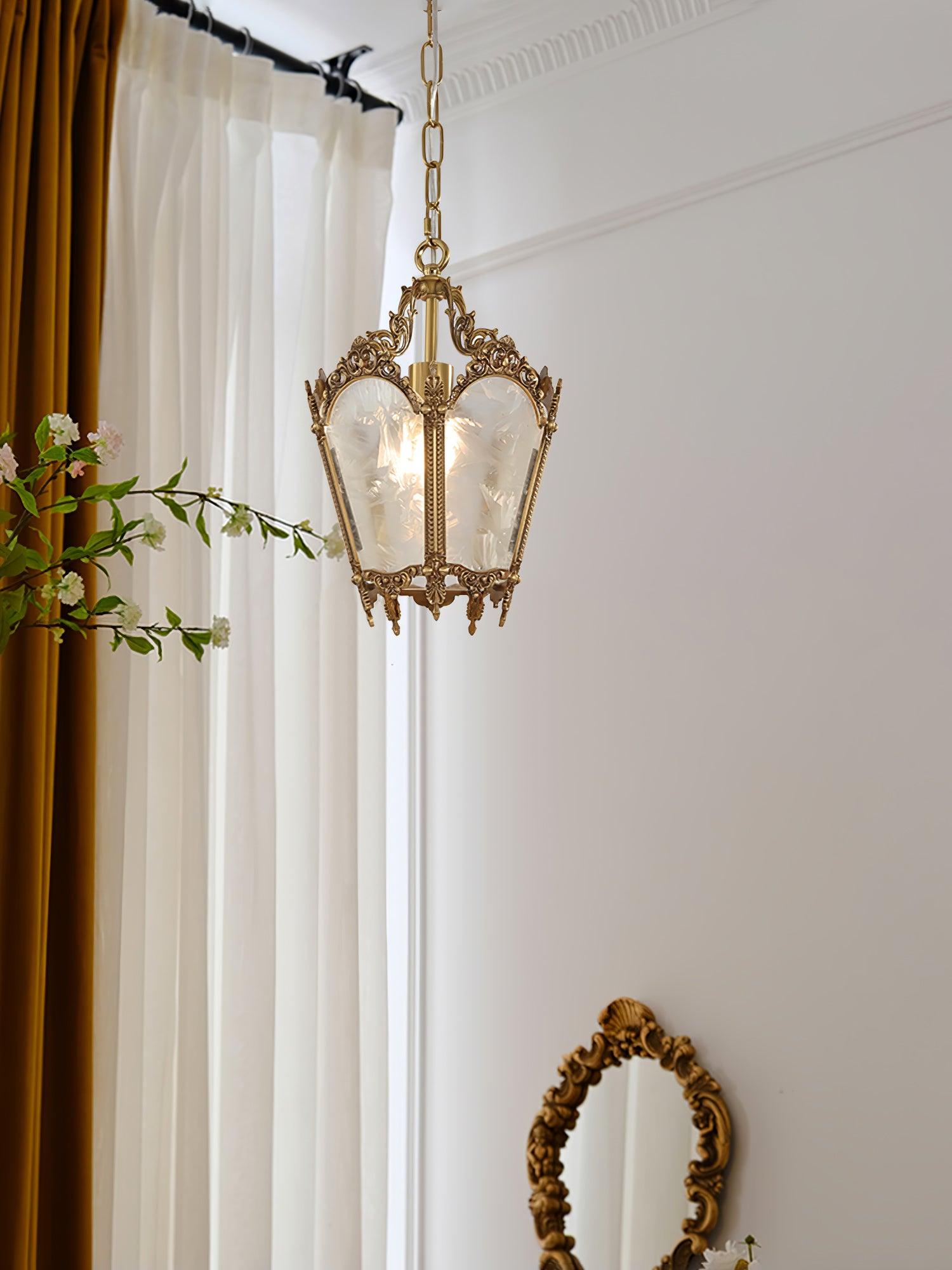 Lustra Pendant Lamp Brass Empire Antique Elegant - Letslighting