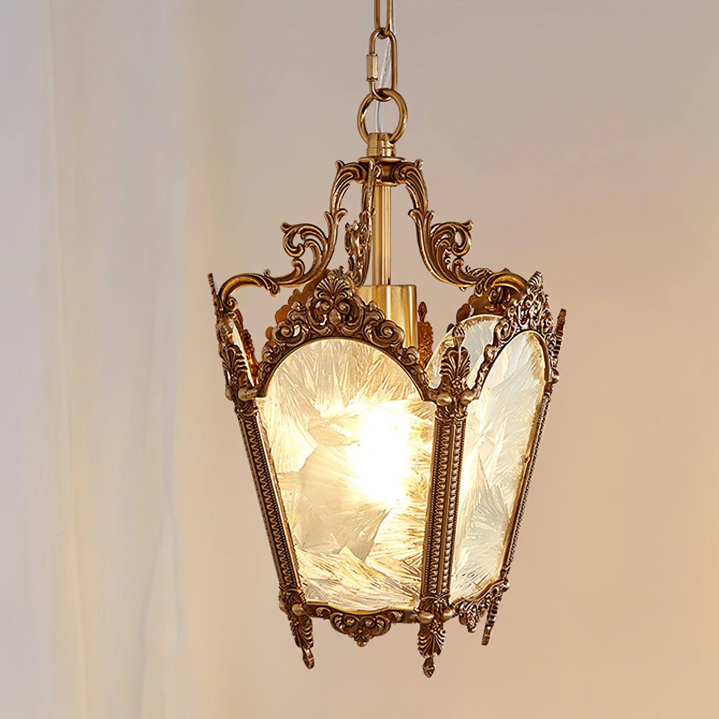 Lustra Pendant Lamp Brass Empire Antique Elegant - Letslighting