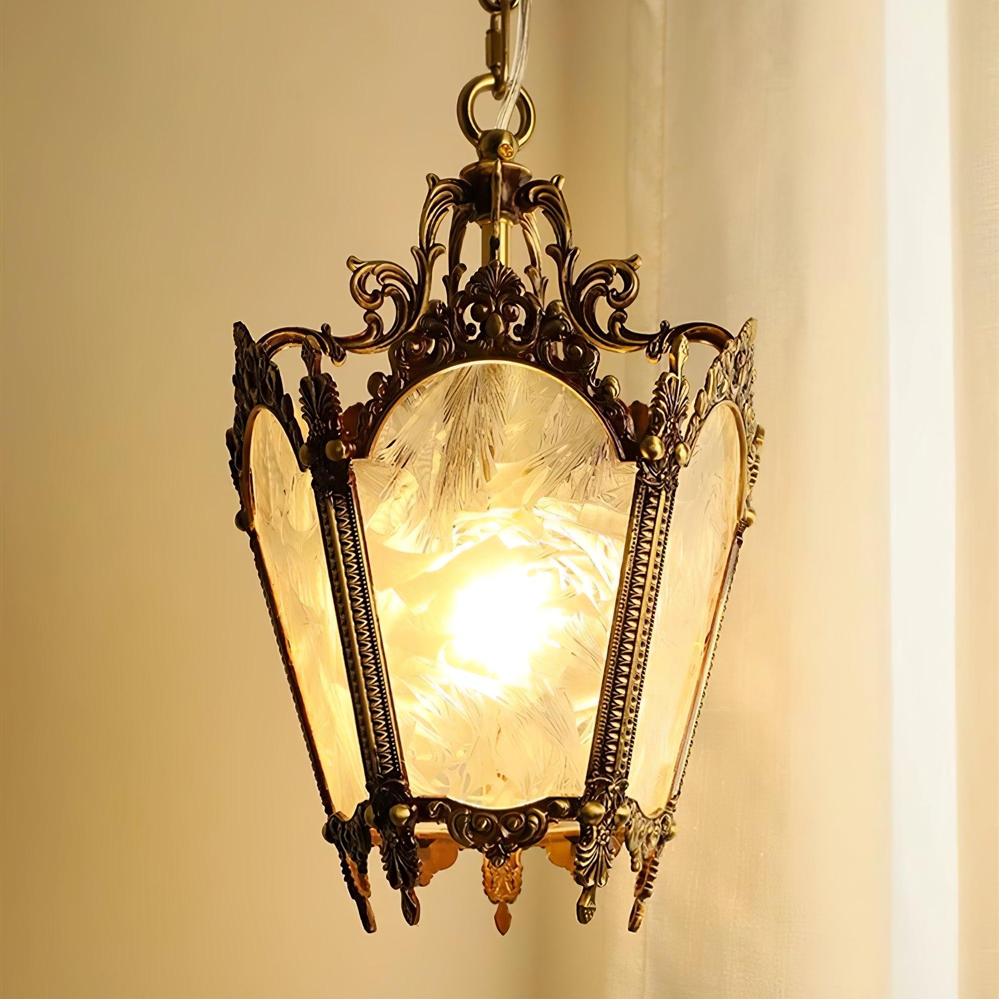 Lustra Pendant Lamp Brass Empire Antique Elegant - Letslighting
