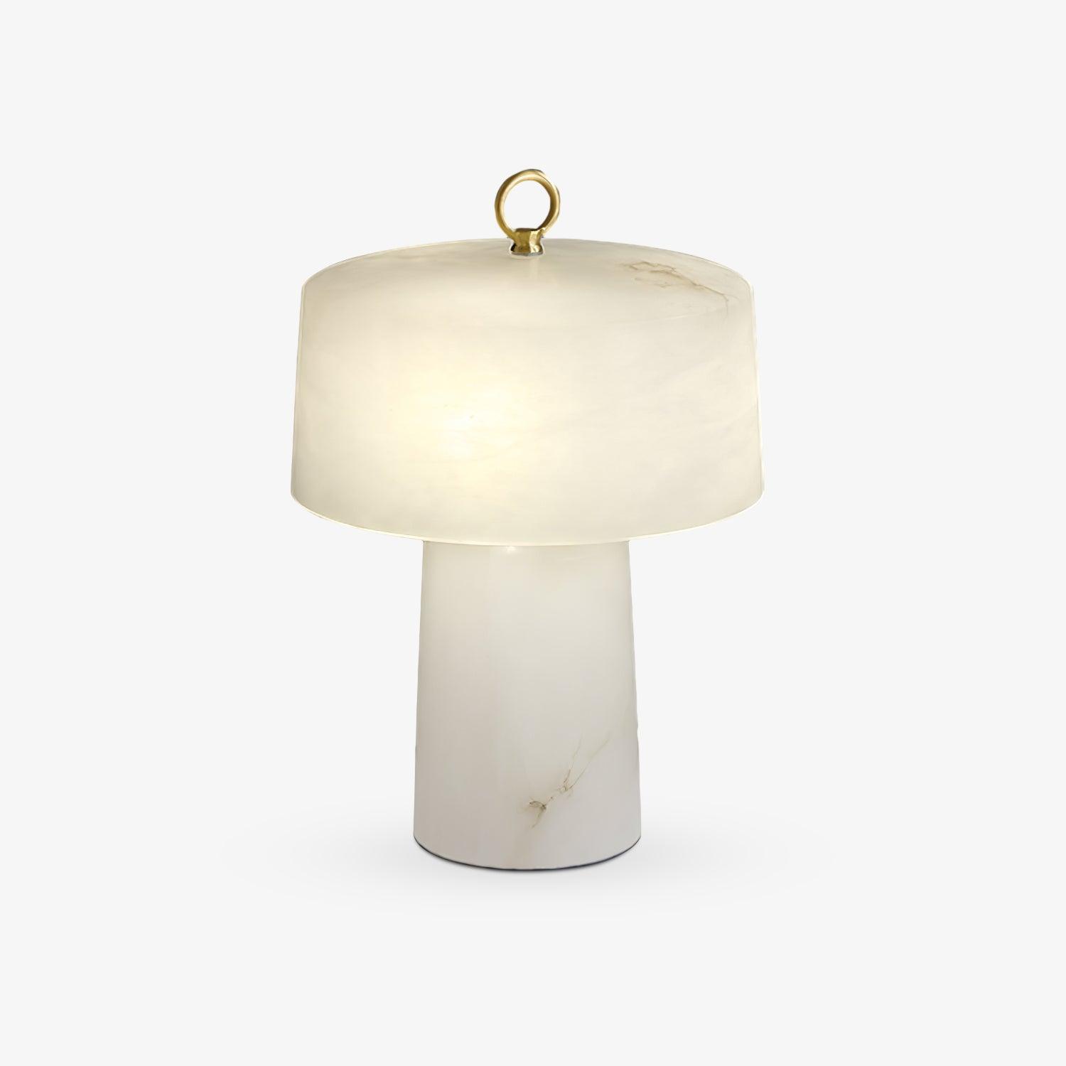 Eurvynyra Drum Alabaster Table Lamp - Letslighting