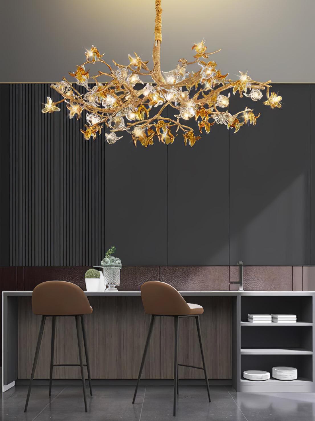 Ulfuvye Postmodern Luxury Branch Brass Crystal Chandelier - Letslighting