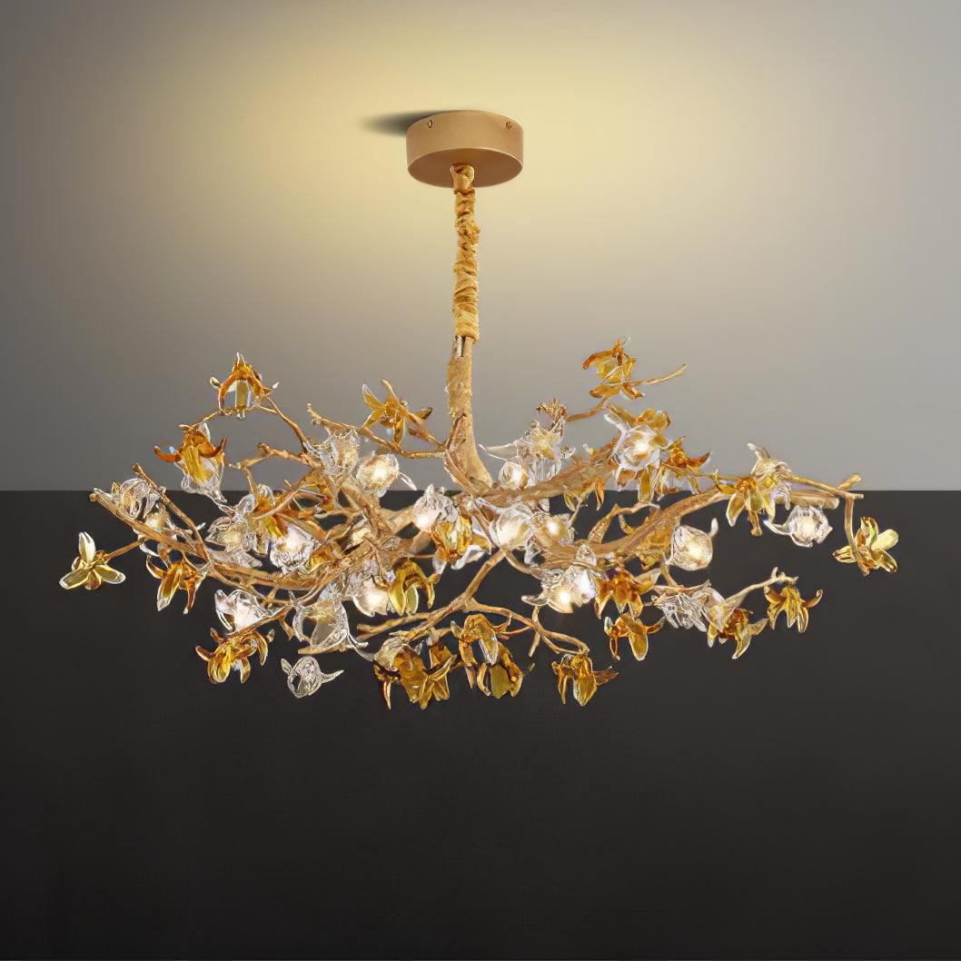 Ulfuvye Postmodern Luxury Branch Brass Crystal Chandelier - Letslighting